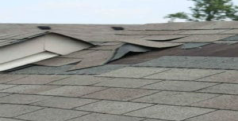 Roof showing signs of needing replacement