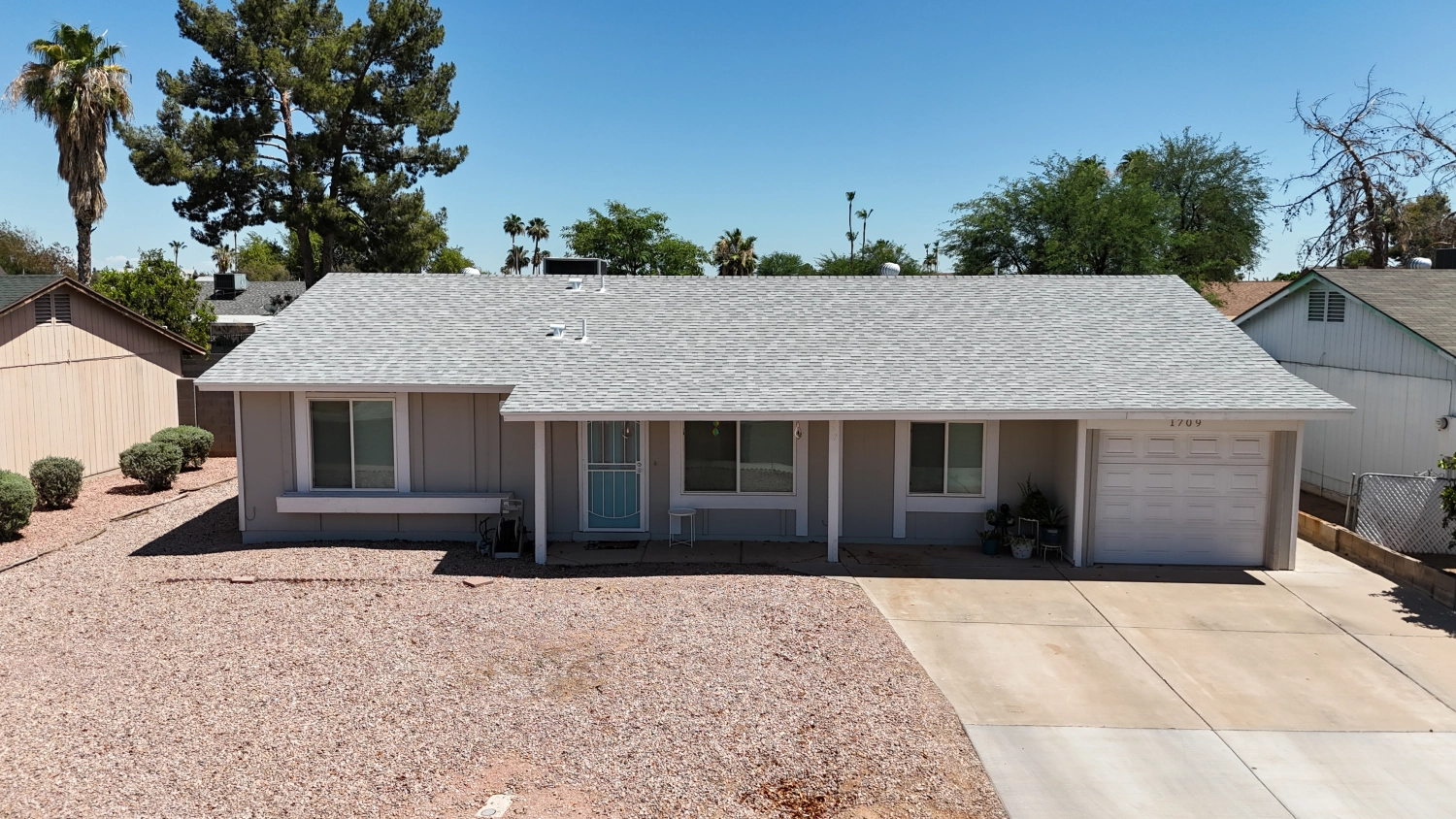 Aerial view of an Arizona shingle roof